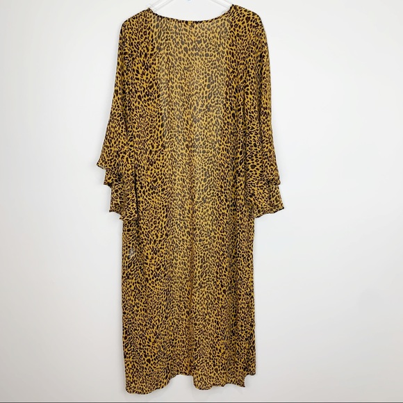 Walk On The Wild Side Leopard Kimono Duster - Picture 7 of 8